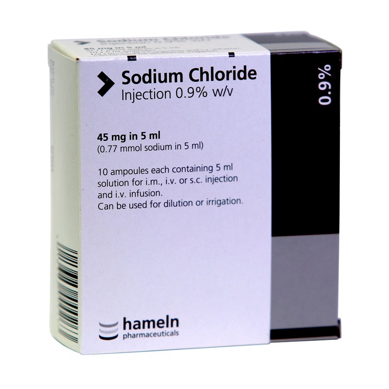 Sodium Chloride Inj 0.9% 5ml Amp (Pack of 10)