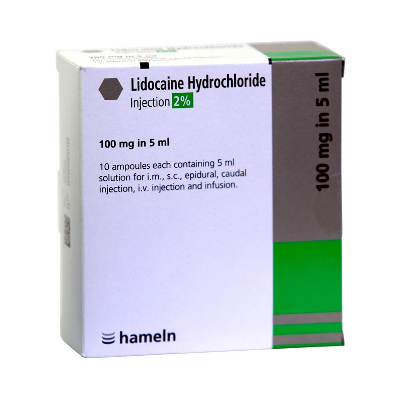 Lidocaine 2% injection (10 x 5ml)