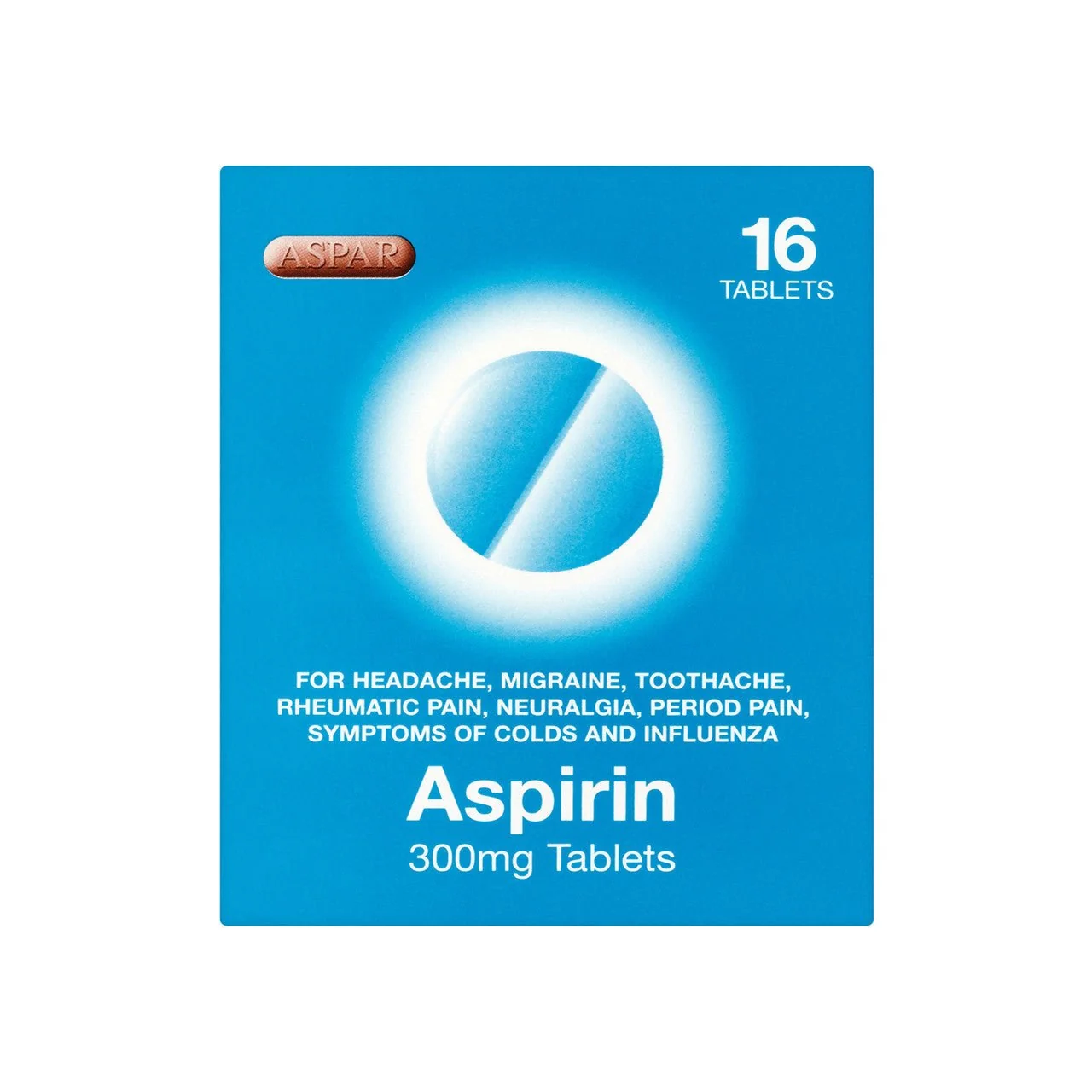 Aspirin 300mg tablets x 16 tablets